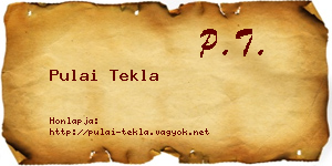 Pulai Tekla névjegykártya